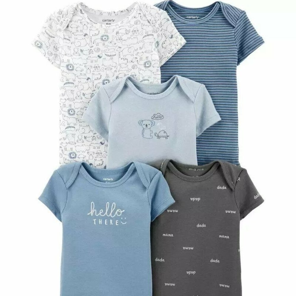 Carter’s bodysuit onesie Bundle of 5 6M NWT